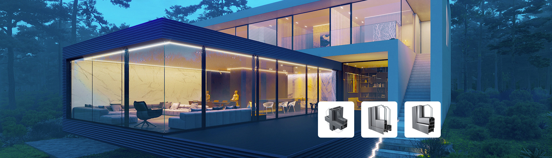 Aluminum extrusion windows profiles