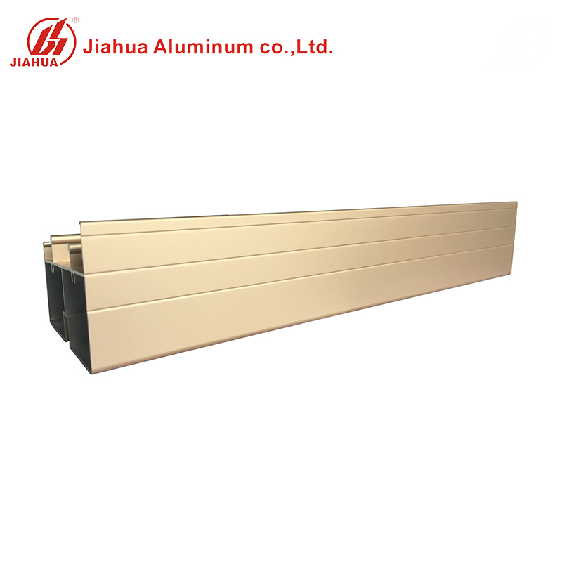 6063 Foshan Matt Golden Aluminio Perfil de ventana para hacer puertas y ventanas China