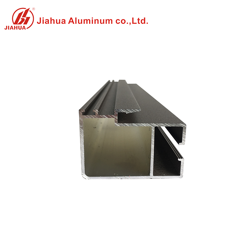Perfil de sección de marco de puerta corrediza de aluminio con recubrimiento en polvo 6063 para ventana de baño