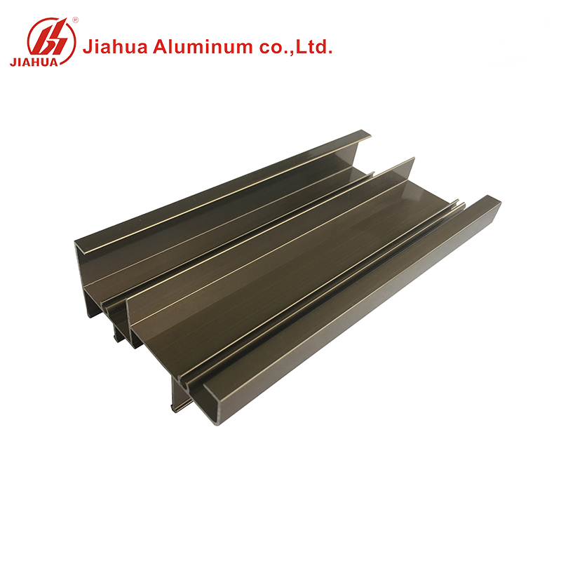Perfiles de aluminio de color Champange súper duradero JIA HUA con espesor de 1.0 mm para Windows