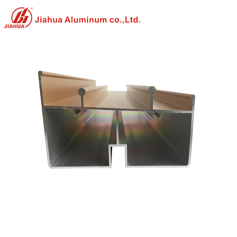 6063 Foshan Matt Golden Aluminio Perfil de ventana para hacer puertas y ventanas China