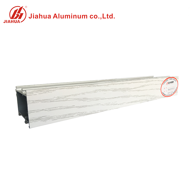 JIA HUA Precio atractivo Acabado de madera blanca 6063 T5 Perfiles de aluminio para ventana de madera