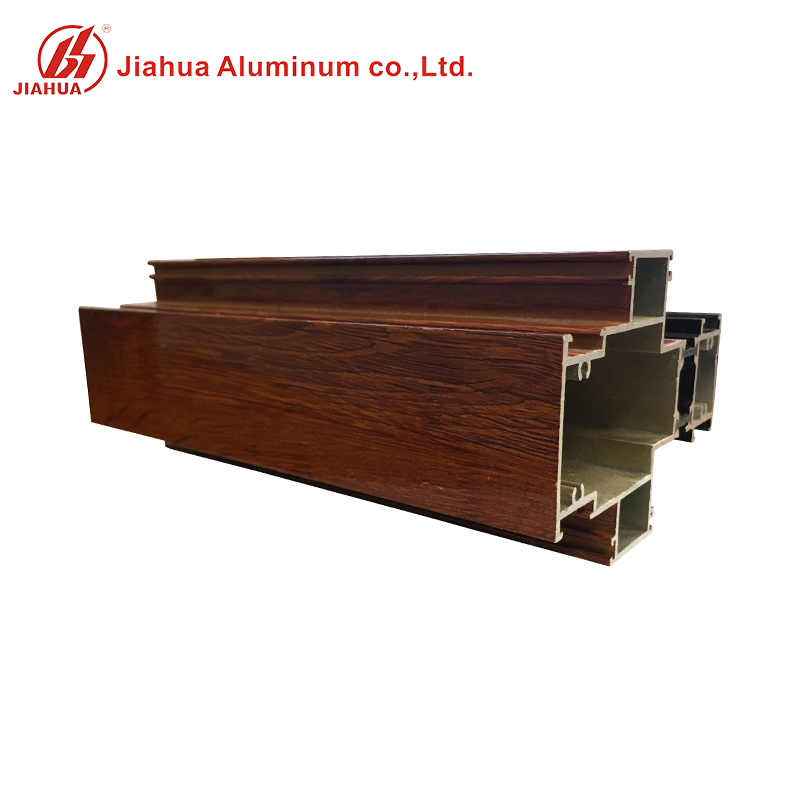 Práctico 6063 T5 Perfiles de acabado de madera extruida de aluminio para ventanas de aluminio con corte térmico Foshan