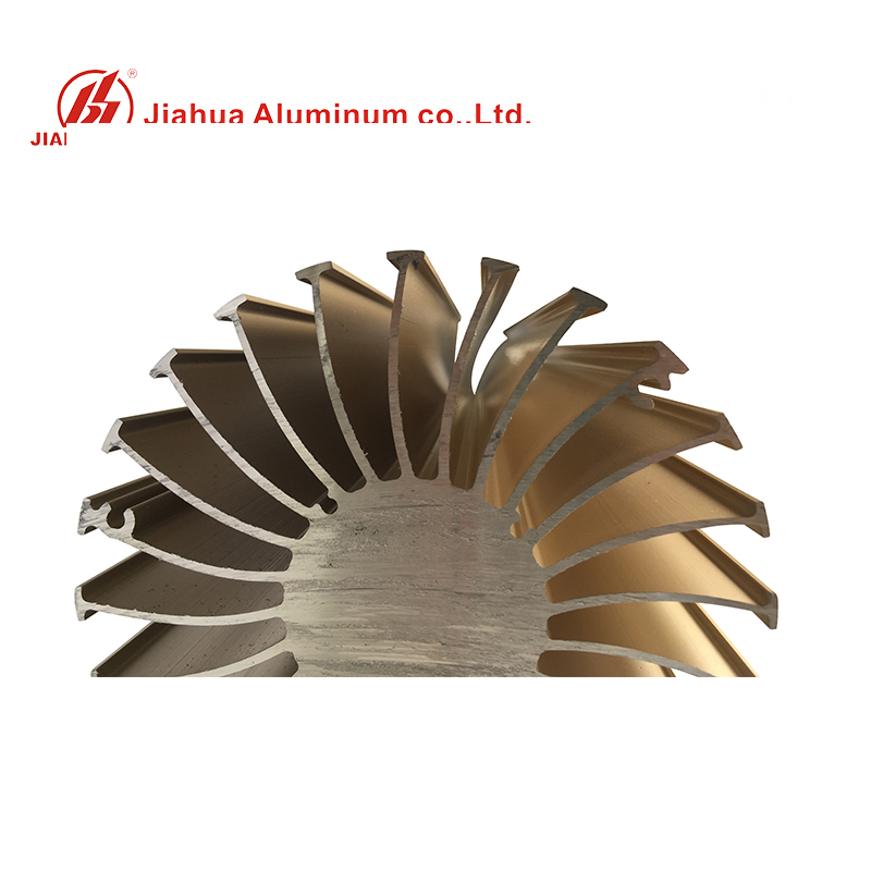 Barra de disipador de calor de aleta redonda de aluminio industrial extruido de alta eficacia para la máquina rotativa