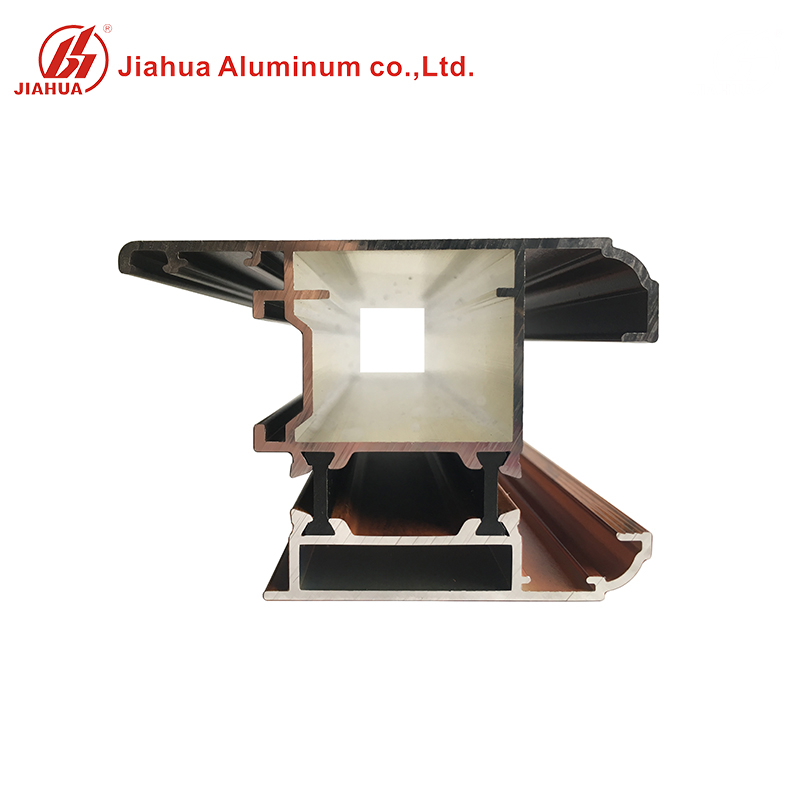Perfil de marco de ventana de aluminio de extrusión 6063 JIA HUA para ventanas de corte térmico