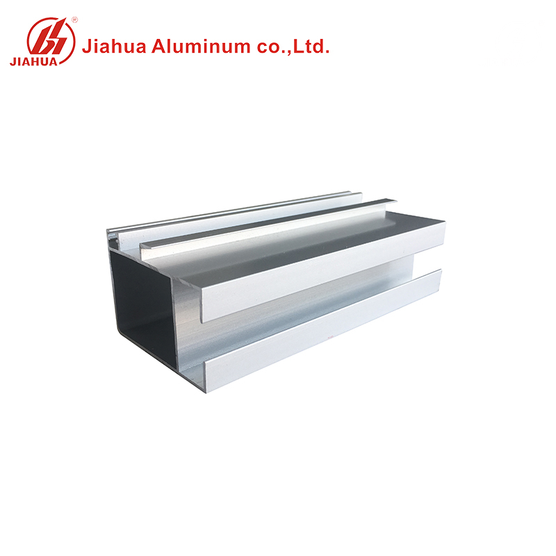 Perfiles de tubo de aluminio y puerta de extrusión rectangular para vidrio simple