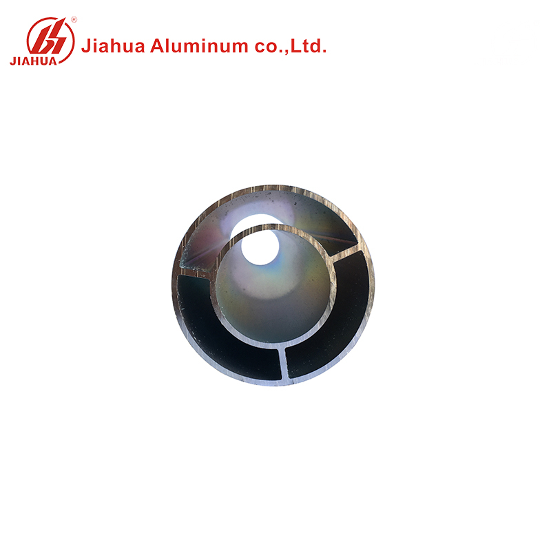 Perfiles de tubos redondos huecos de aluminio con recubrimiento en polvo metálico de Jia Hua