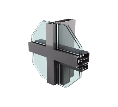Sistema de perfiles de muro cortina de vidrio unificado de aluminio de larga duración para fachada