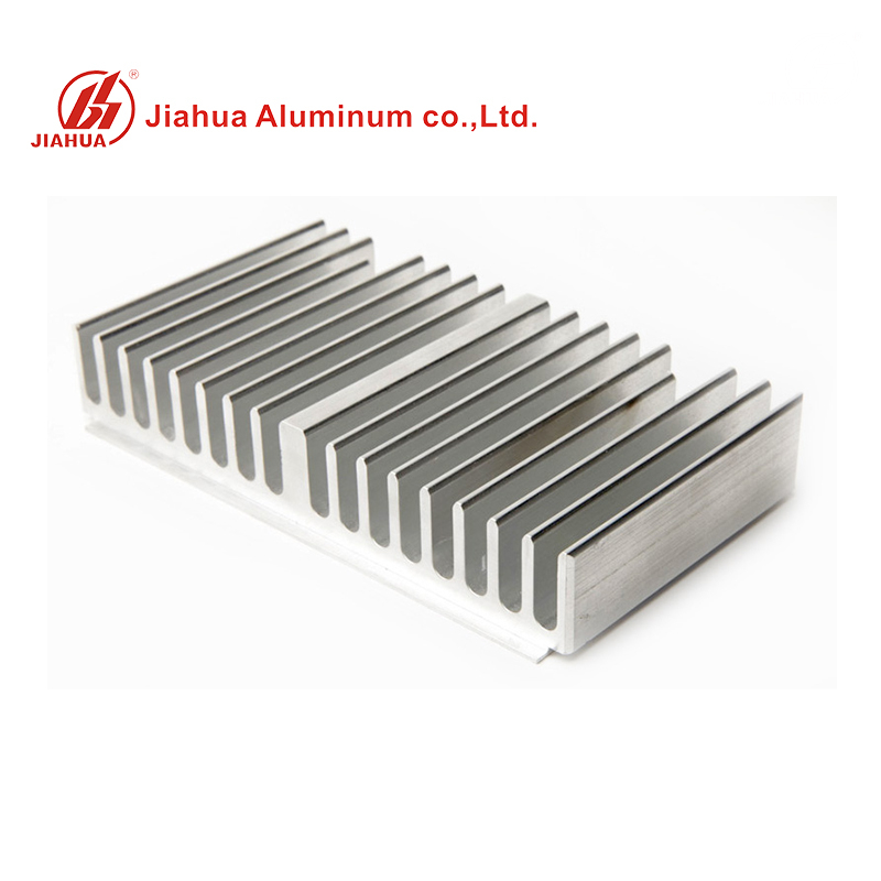 Perfiles de radiador de disipador de calor hueco de aluminio anodizado de plata duradera OEM