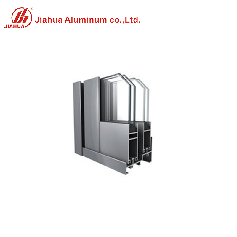 Sistema de ventana de extrusión de aluminio de vidrio de doble temple anodizado para ventanas corredizas